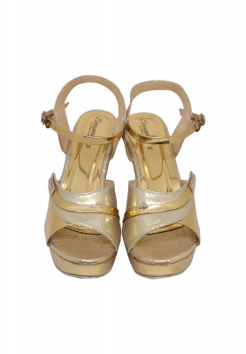 Golden colored High heel