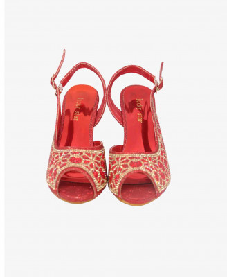 Red Chinese Pencil Heel Shoe