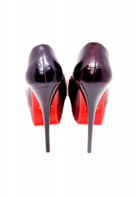 Black and Red High Pencil Heel  