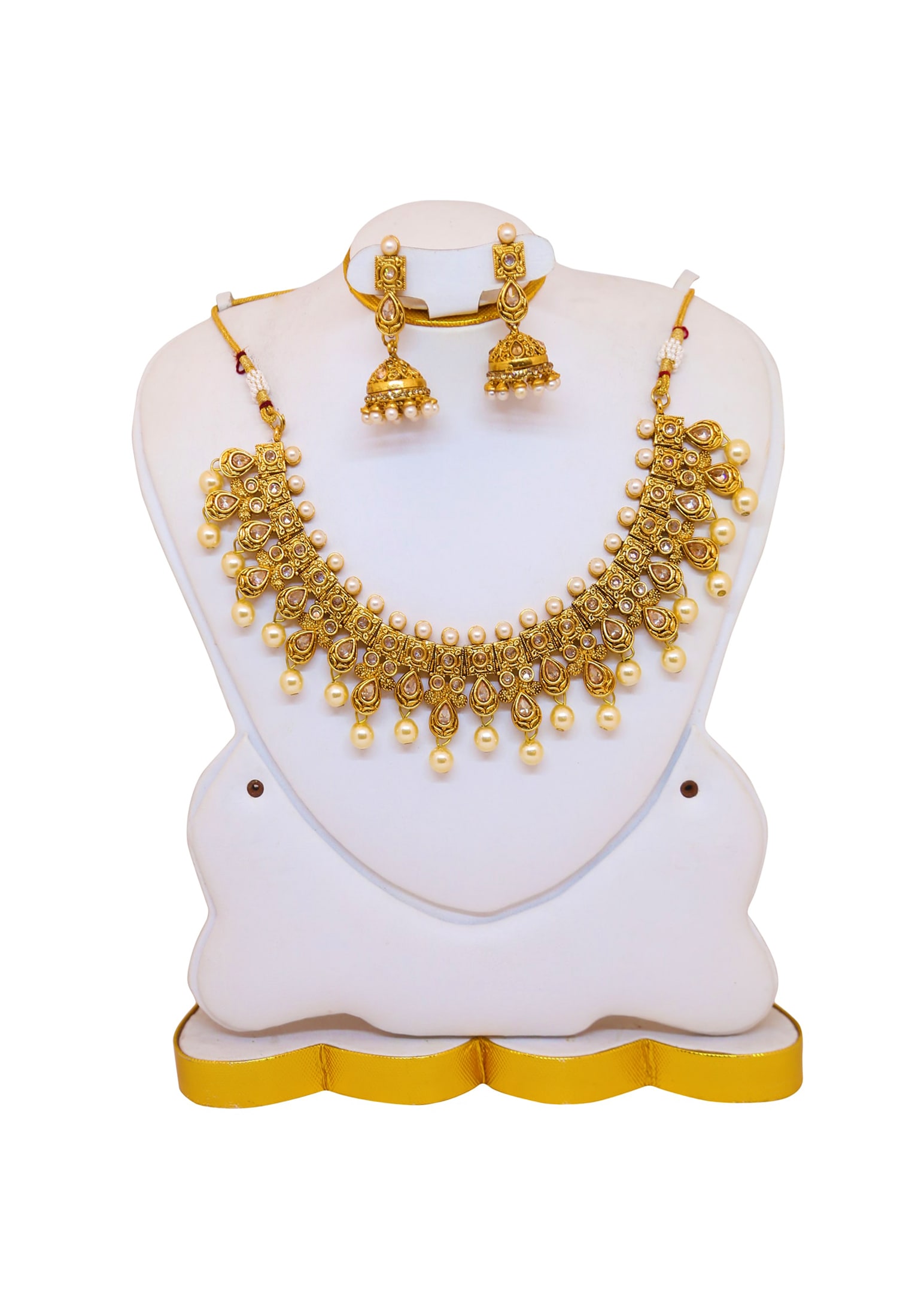 Antique V Shape Joypuri Necklace Set 
