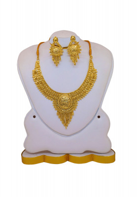 V Shape Party Gold Plated Necklace