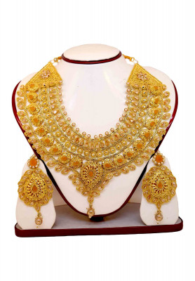7 Vori Gold Plated Jarwa Necklace