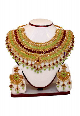12 Vori Gold Plated Jarwa Necklace
