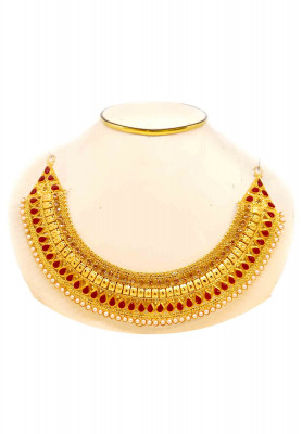 Antic Gold Platted Weeding Necklace set 