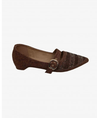 Artificial leather Coffee Party shoe 