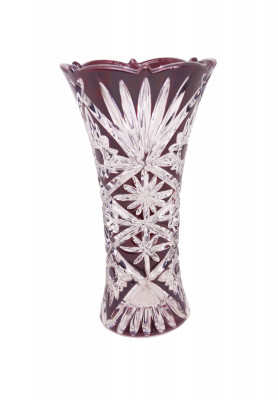 Maroon Glassy Flower vase   