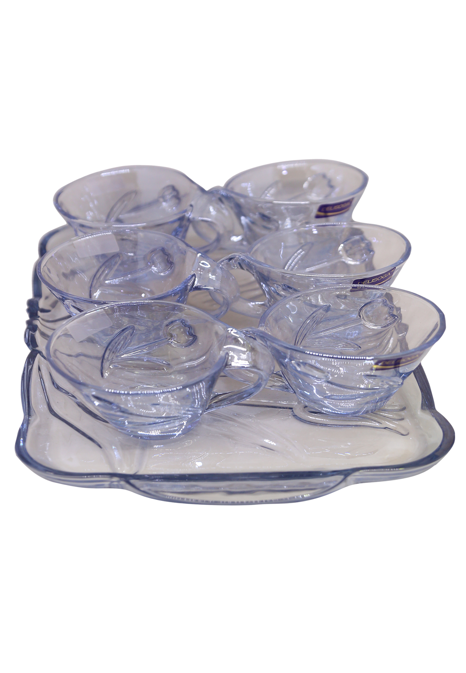 Glass cup set With tray  