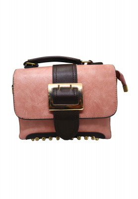 Pink Artificial leather Party bag 