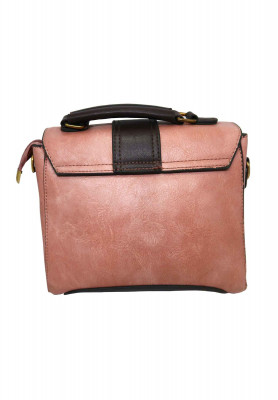 Pink Artificial leather Party bag 