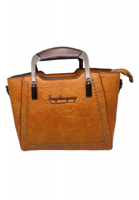 Brown artificial leather Party bag 