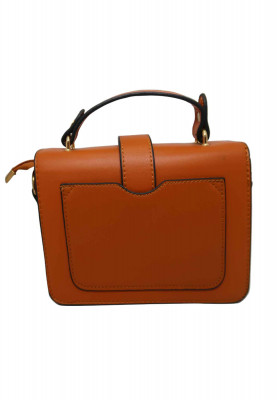 Brown  artificial leather small  Party bag 