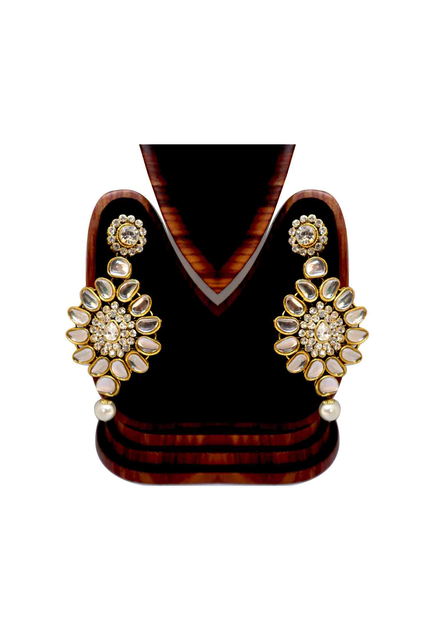 Kundon Necklace with Earring and Tickli