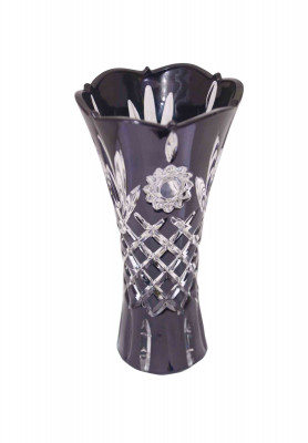 Black Glass flower vase