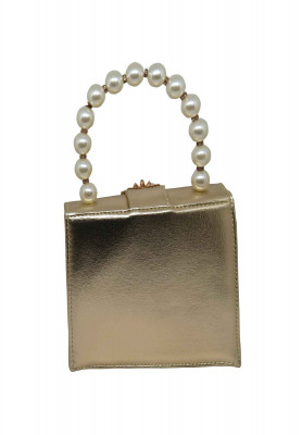 Artificial leather golden china Party bag