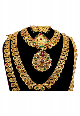 Unique Gold Plated Sita Haar Set 