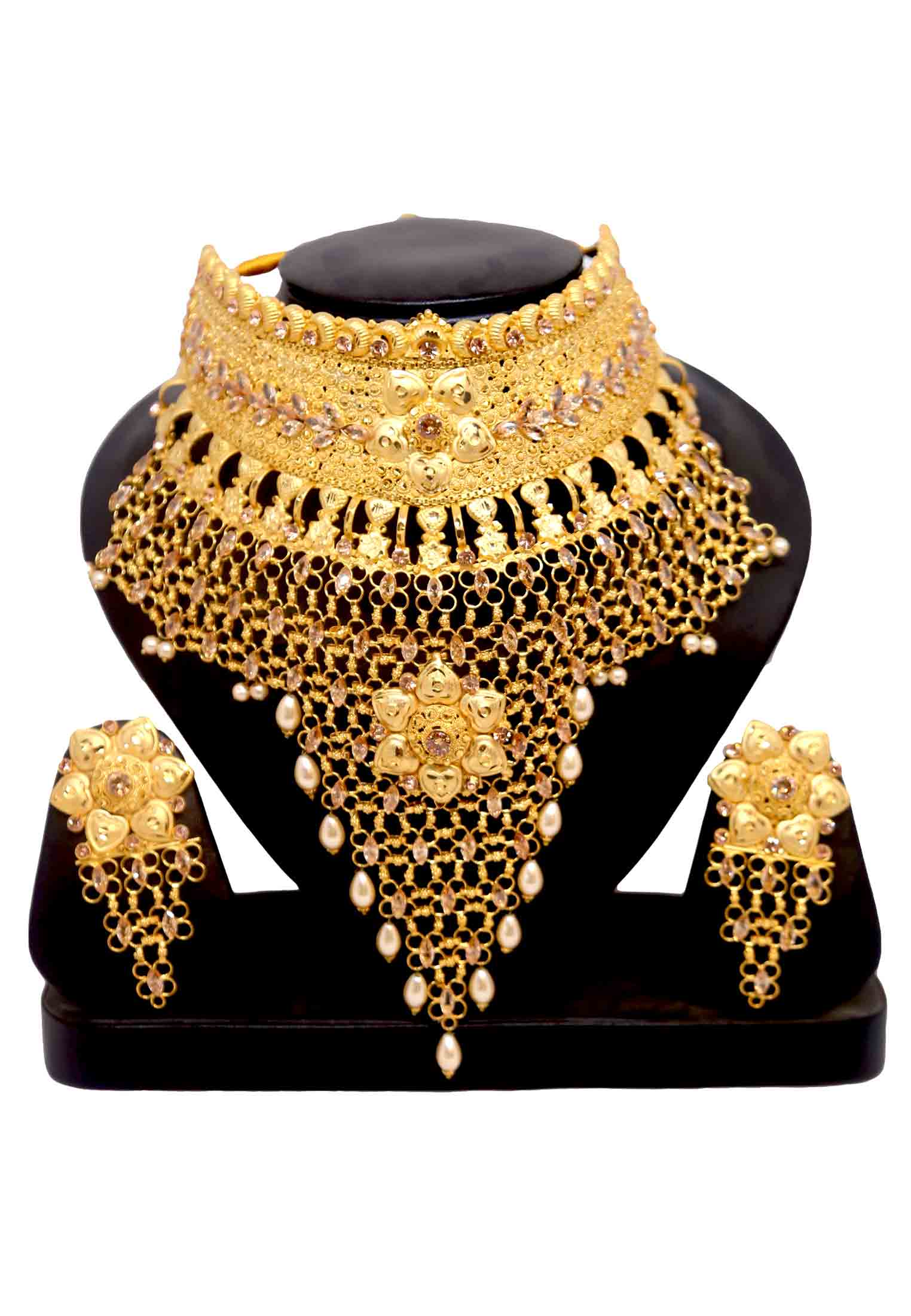 Golden color party Kontho set
