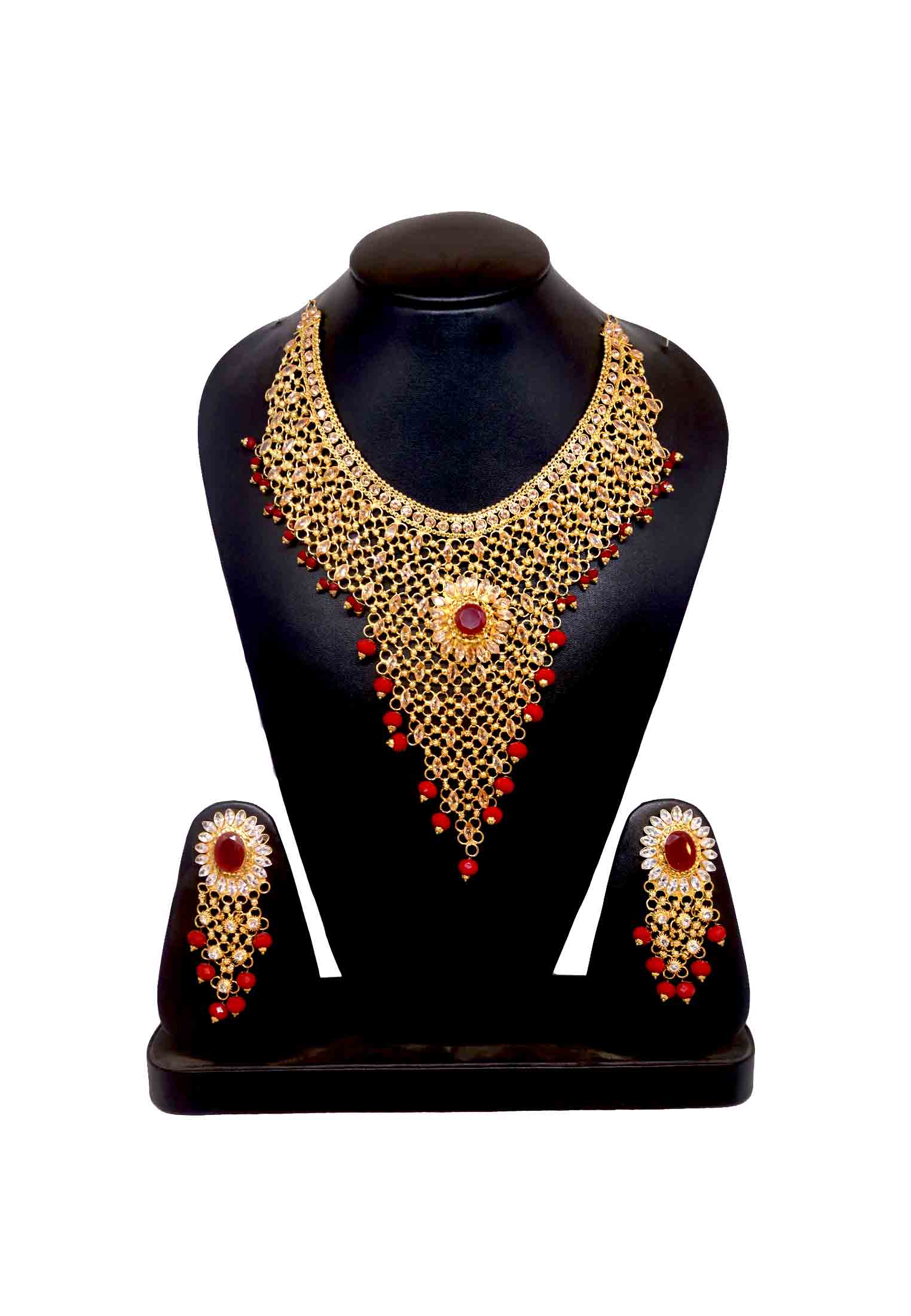 Gold platted jhar kontho set