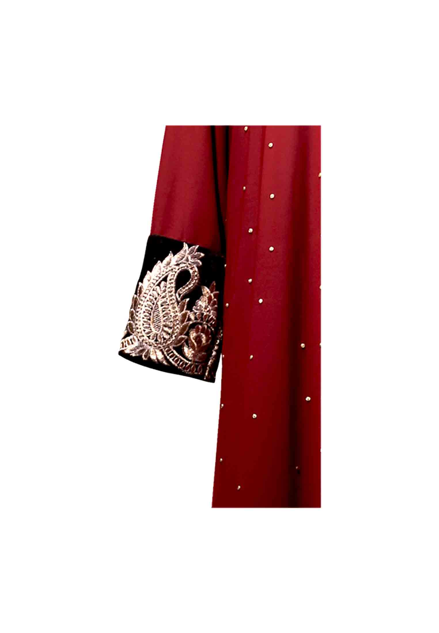 Diamond jorjet Bridal full sleeve cape  