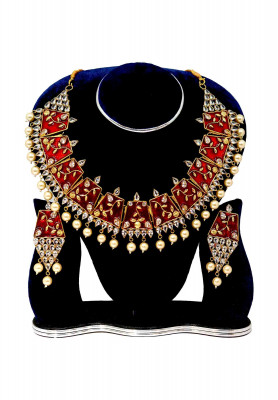 Mina kani necklace with ear ring