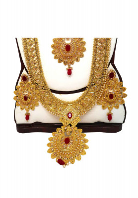 Gold copper Sita har and necklace 