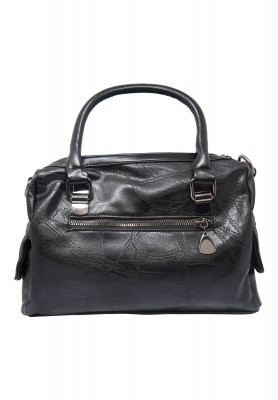 Black artificial leather medium Party bag