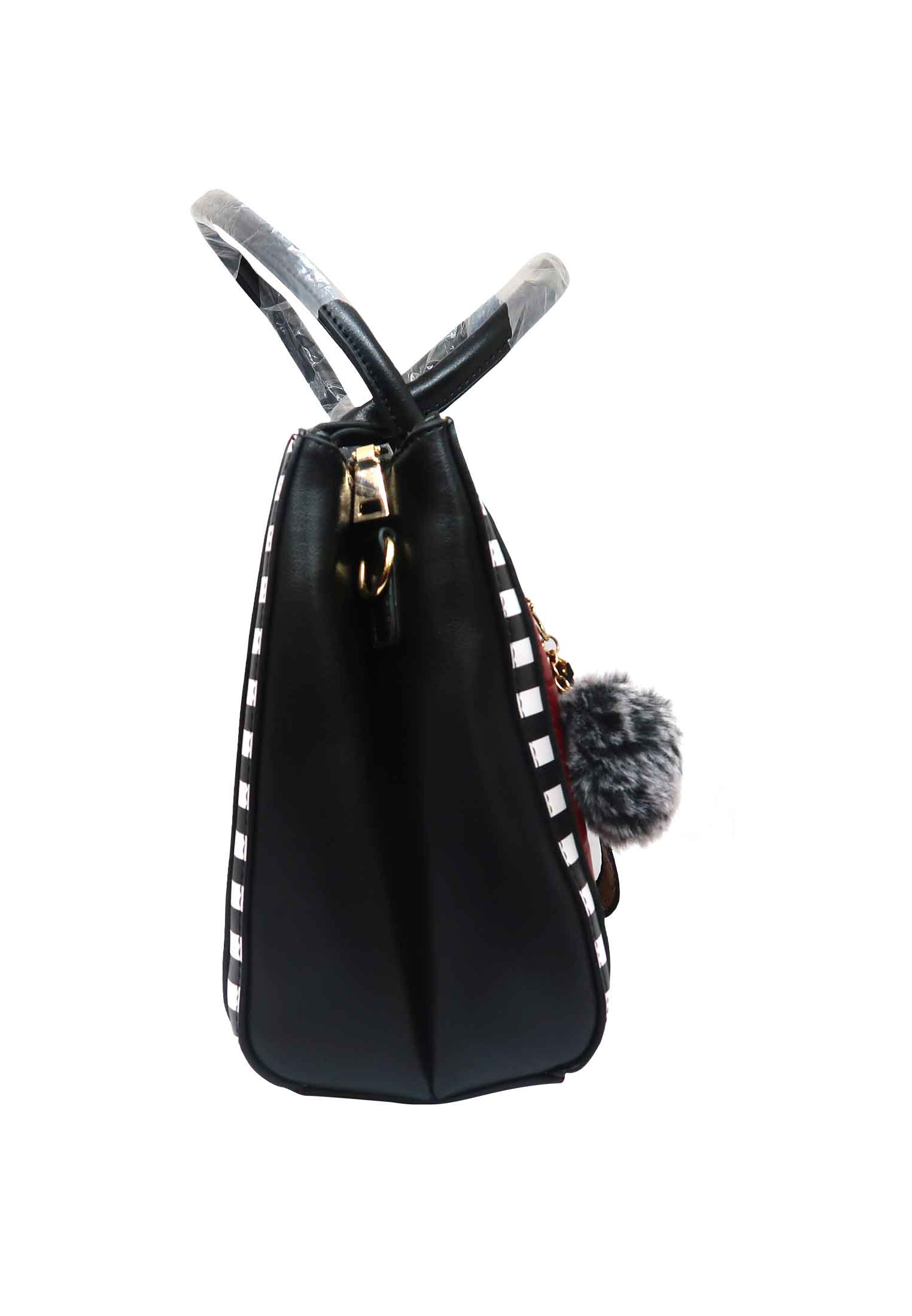 Artificial leather maroon Party bag