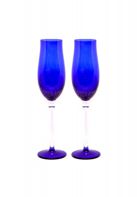 6 Piece Blue Wine Glass Set