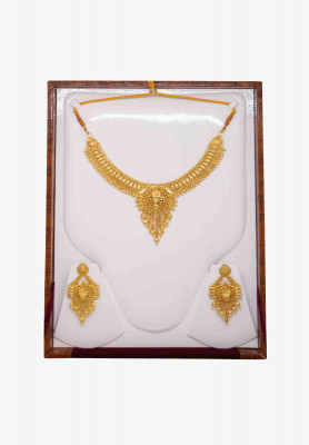 Gold Plated Small Bridal Necklace