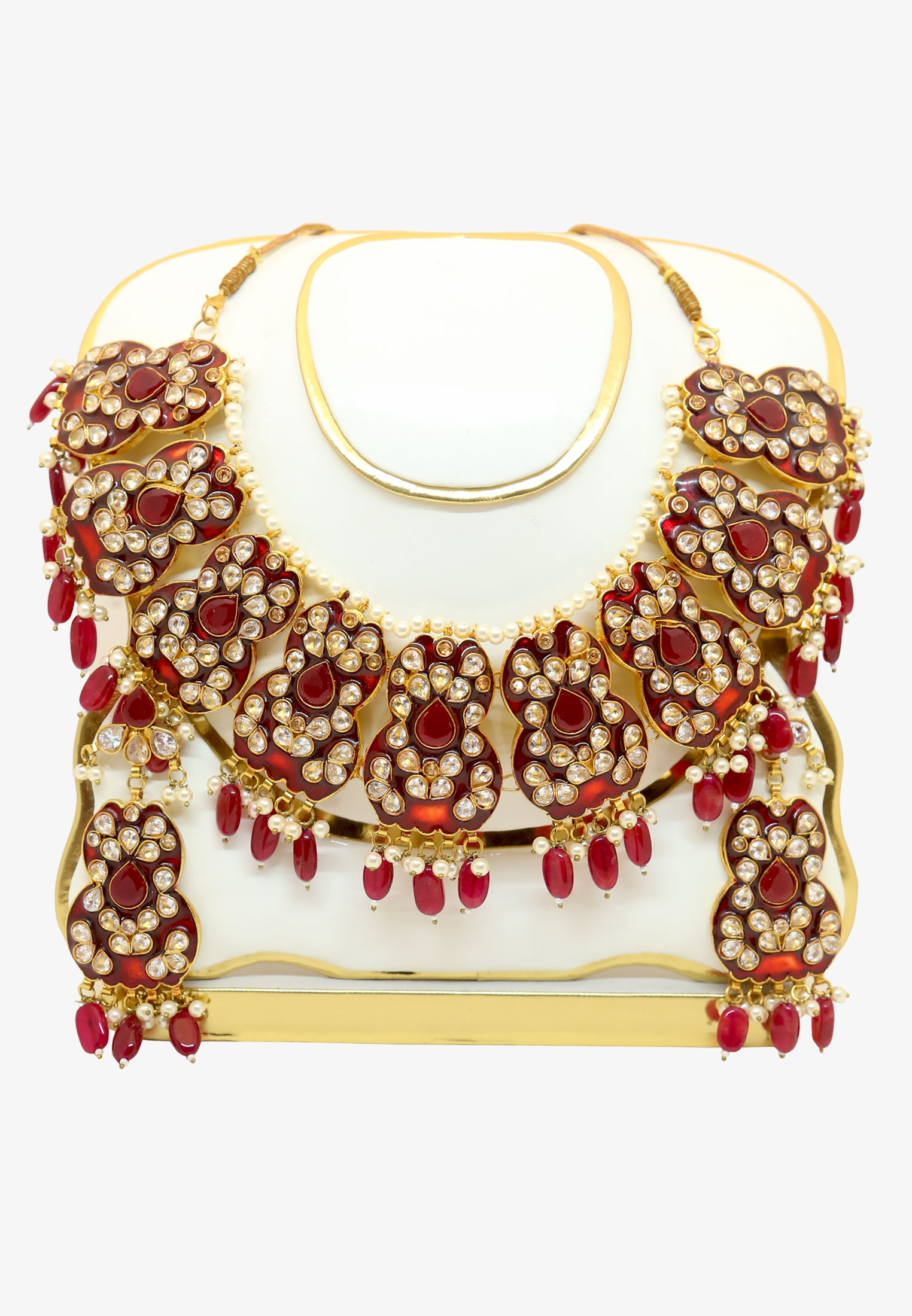Red Meena Necklace
