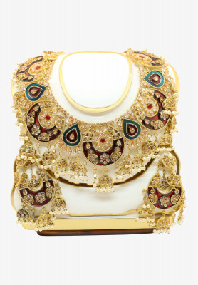 U Shape Golden Jorwa Necklace