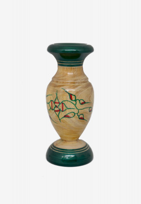 Wood flower vase