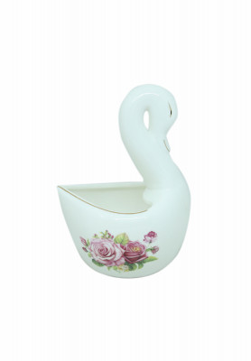 Rose Design Ceramic Spoon Holder