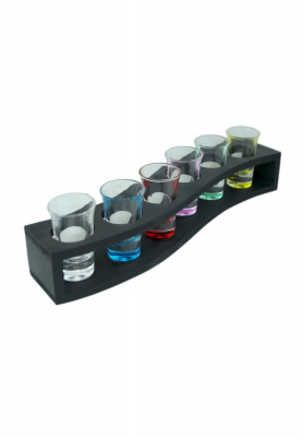 Multi Colored Taqila Glass