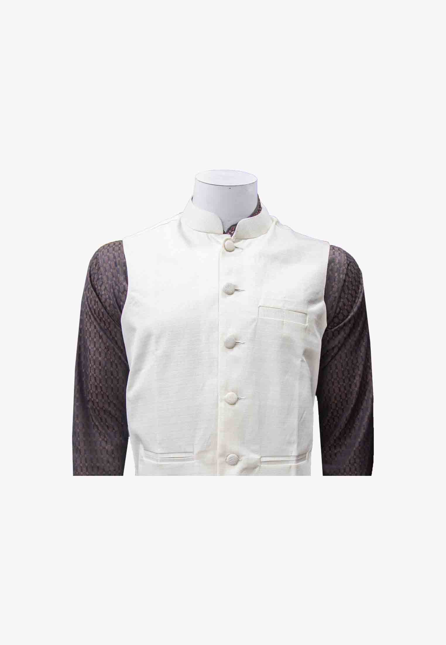Indian Coffee Panjabi with off white koti