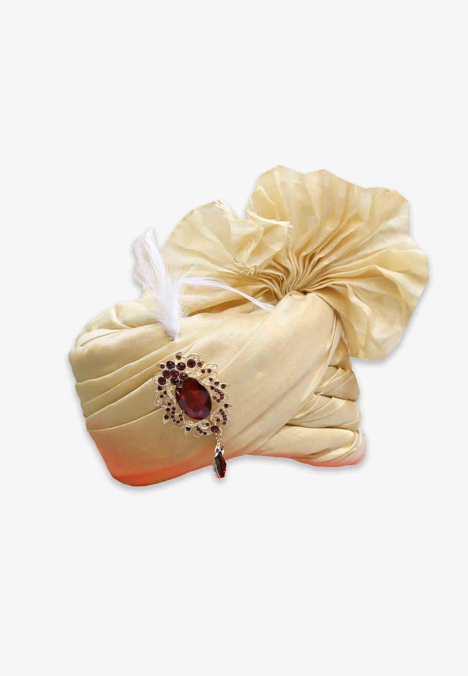 Golden Colored Wedding Pagri
