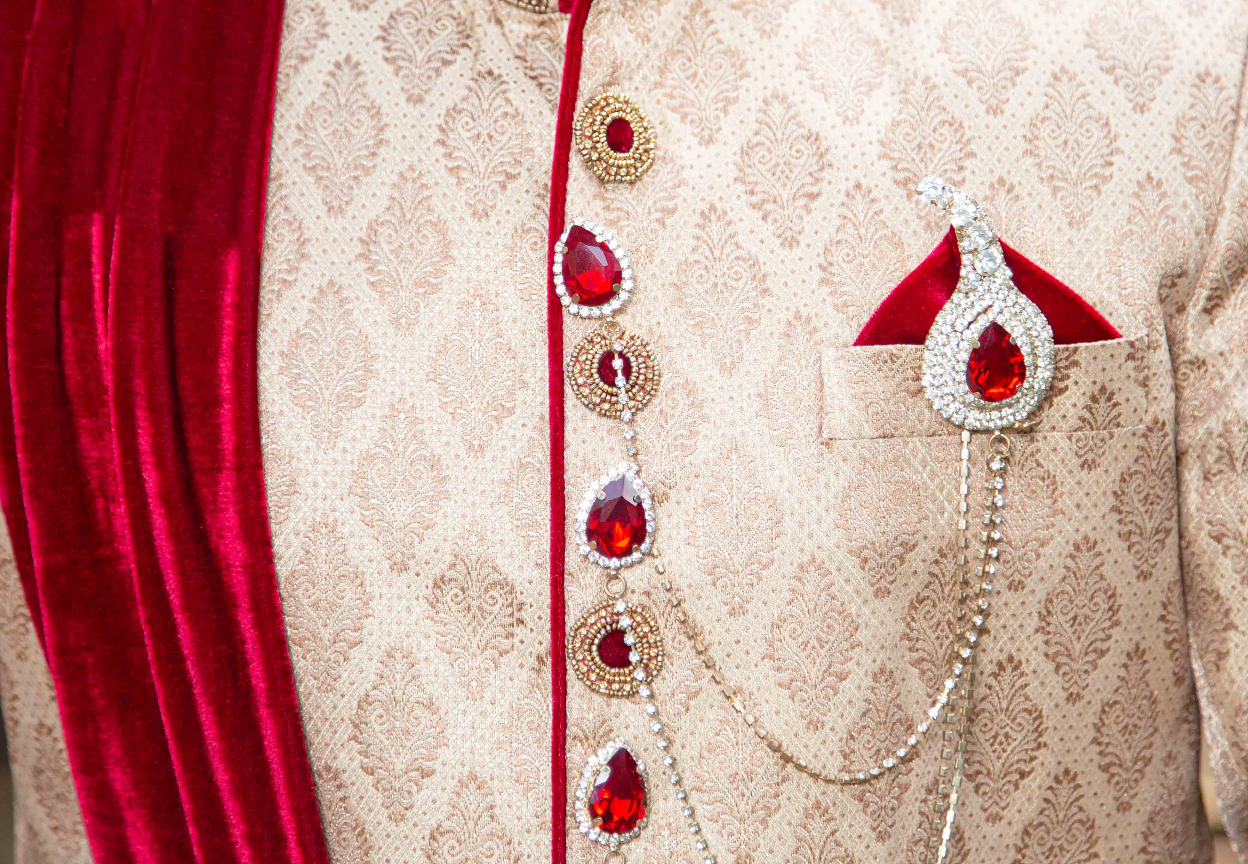 Golden Brown Color Sherwani for Rent