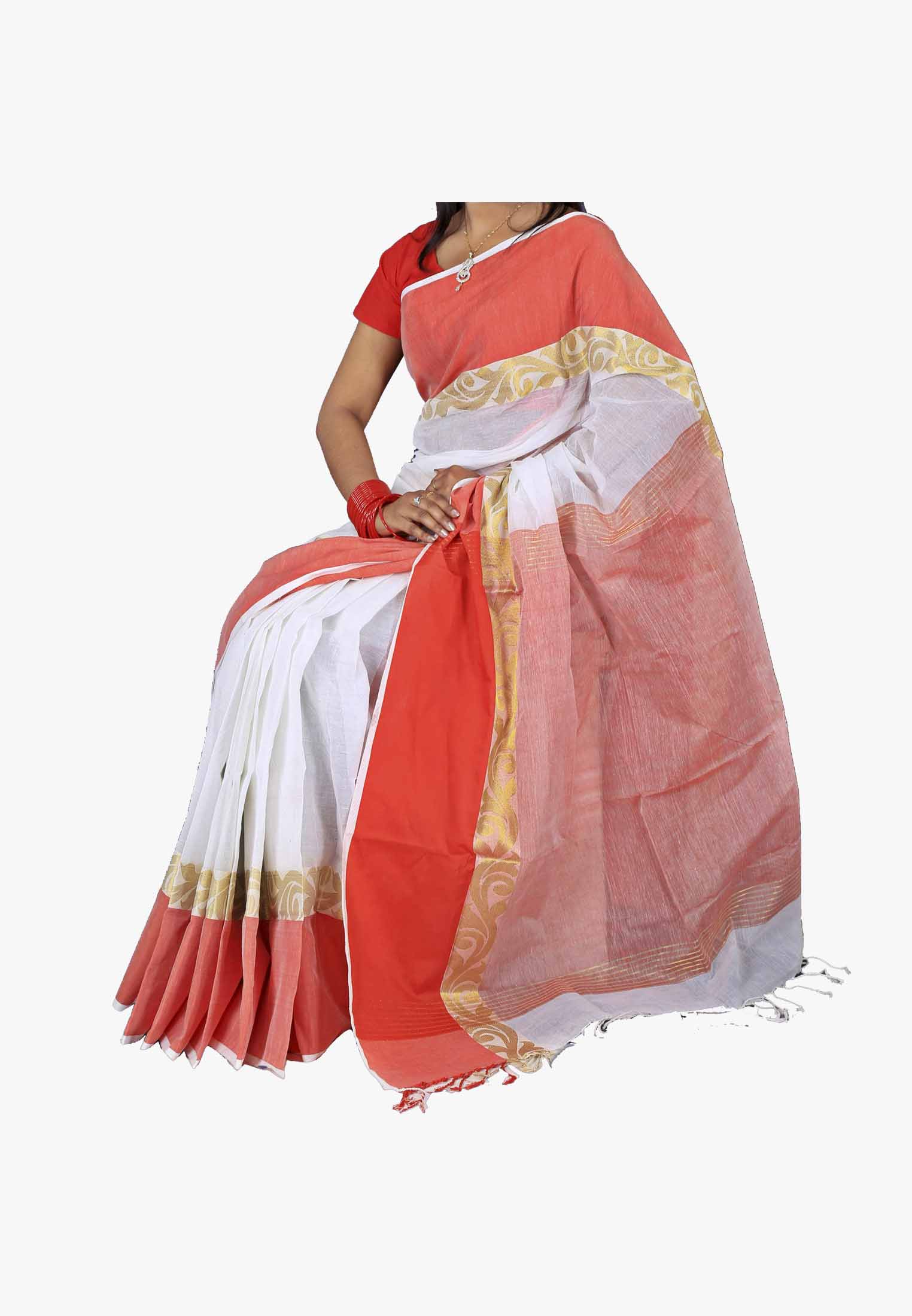 Multicolor Slick Cotton Saree