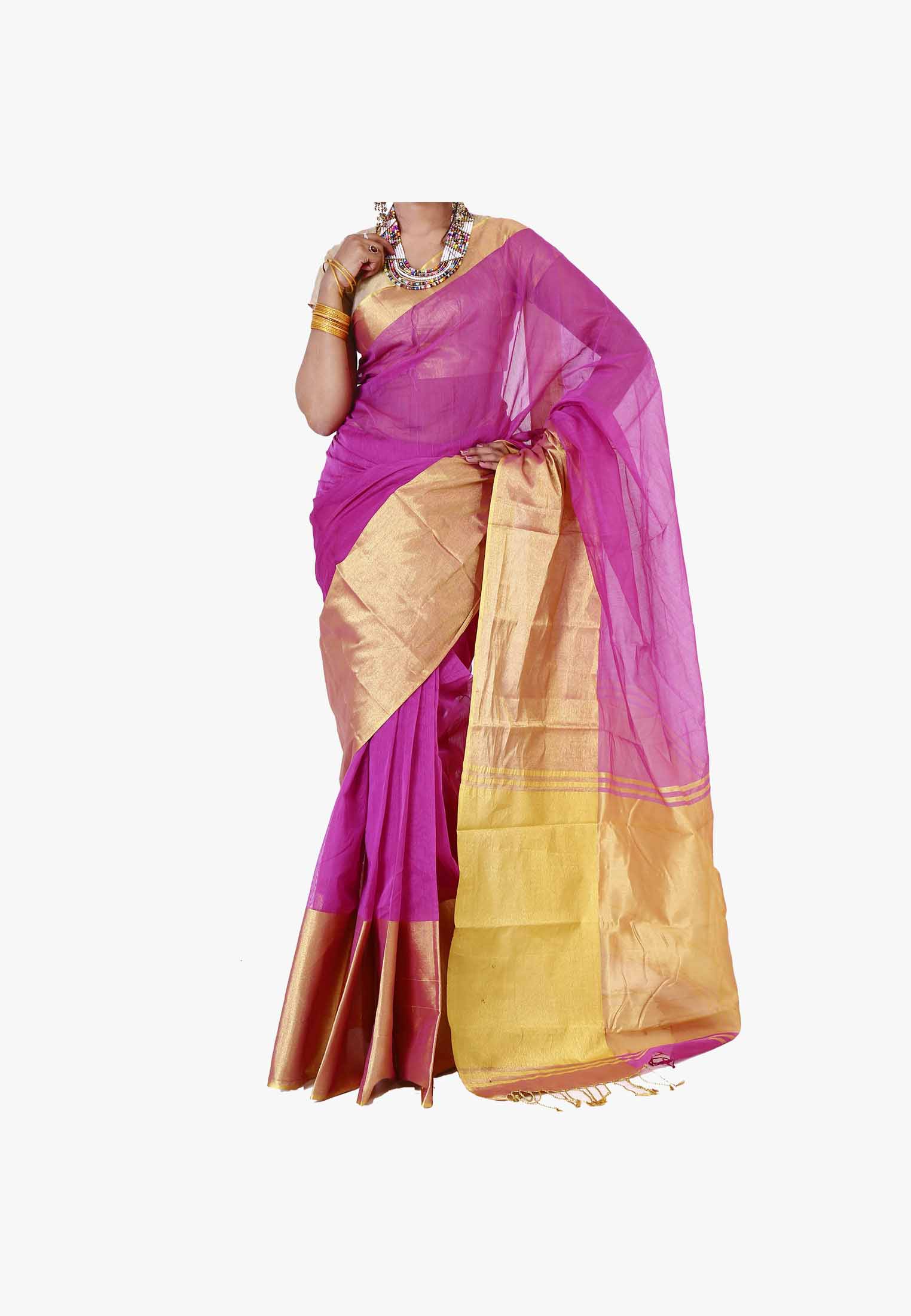 color Slick Cotton Saree