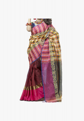 Multi-color cotton silk Saree