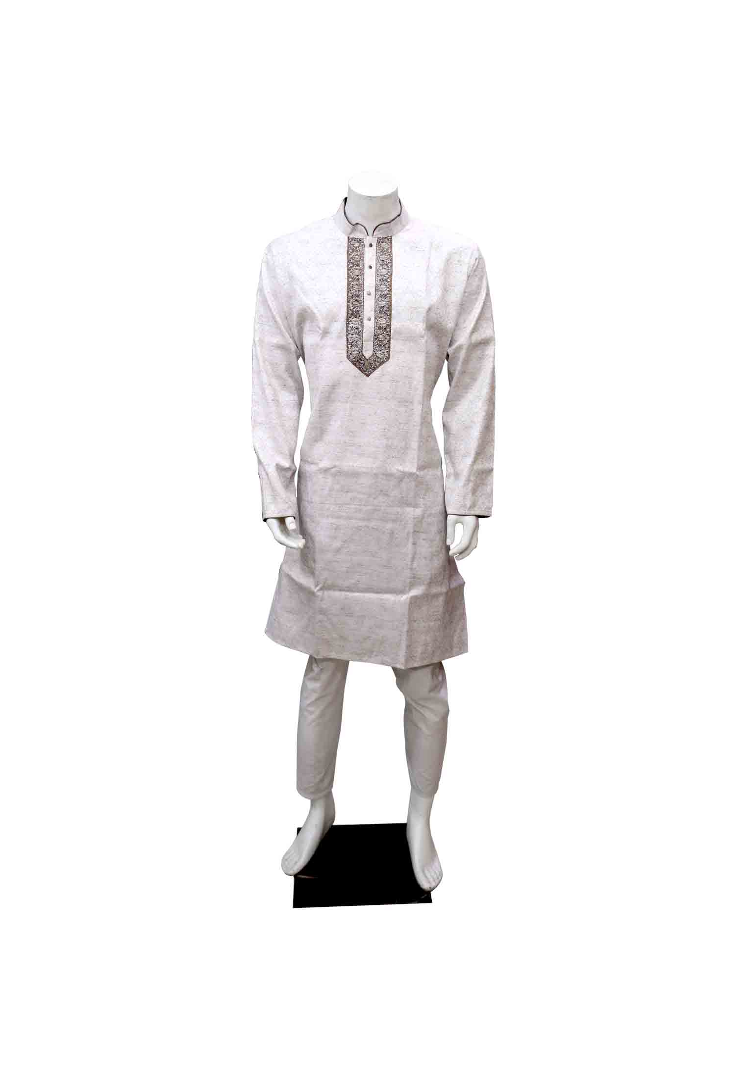 Original cotton-neck karchupi-puti indian panjabi